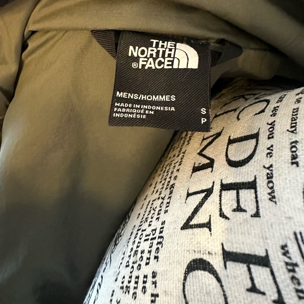 Men’s The North Face Olive and Charcoal Hooded Jacket - Picture 9 of 16